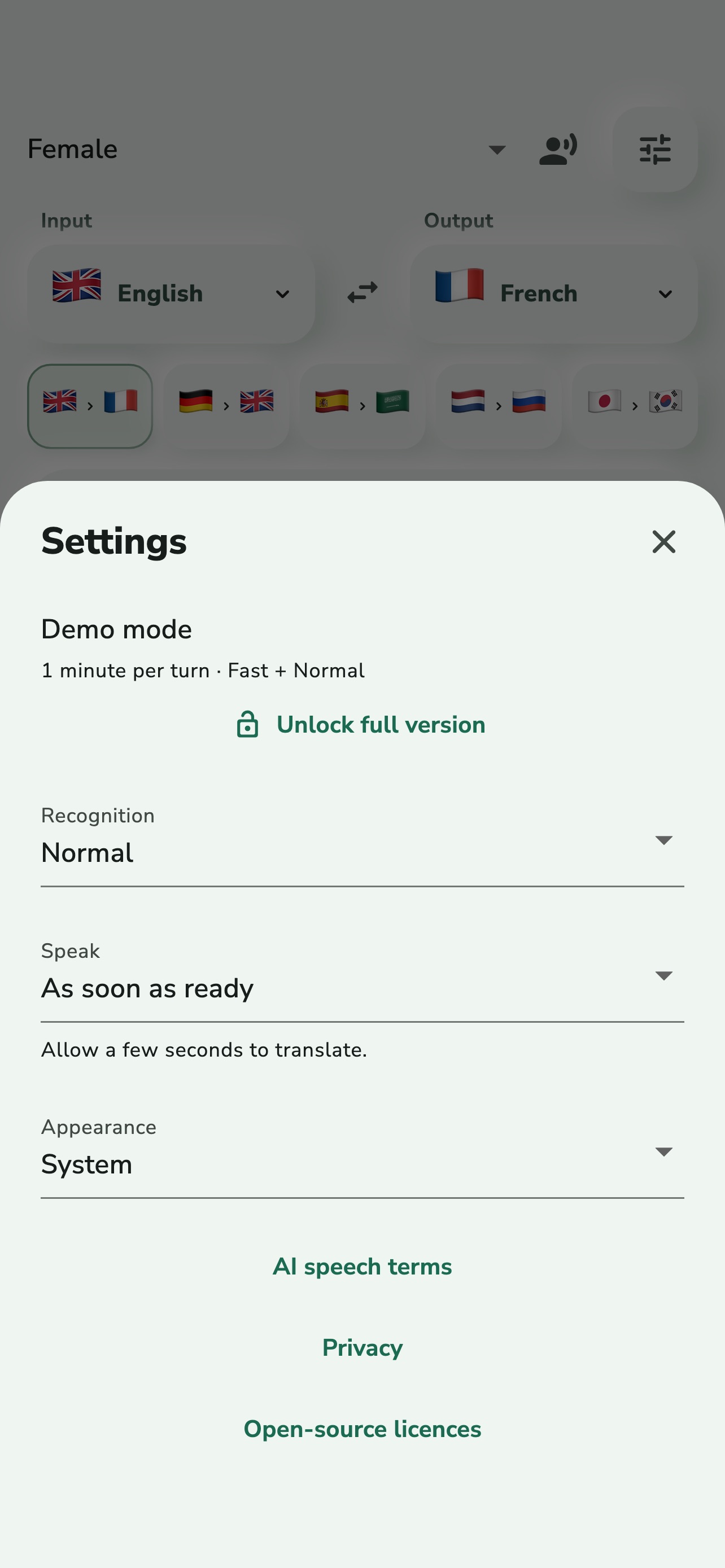 Screenshot 1 of Jibberly: Offline Translator