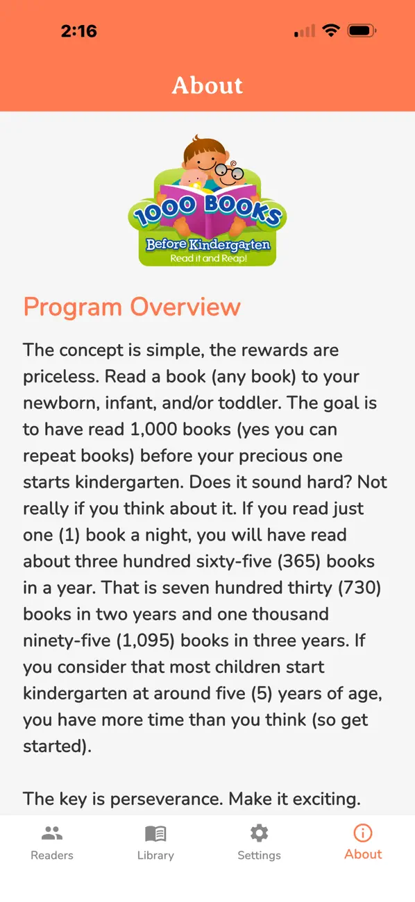 Screenshot #2 pour 1000 Books Before Kindergarten