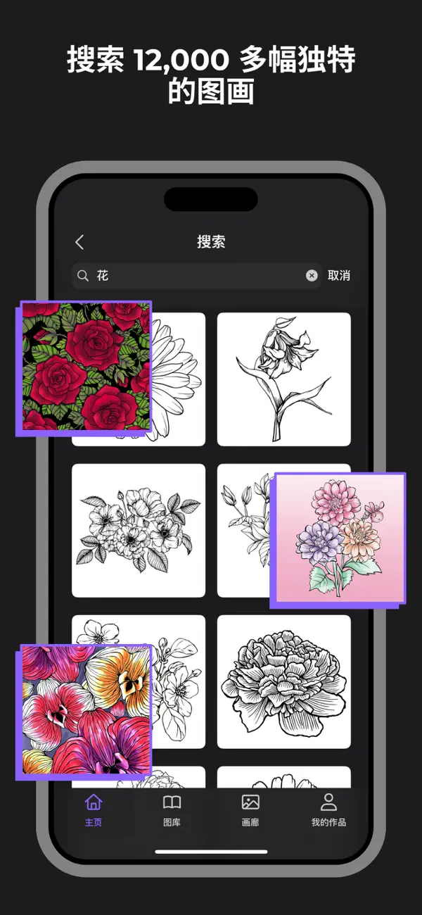 Adult Coloring Book - Pigment iOS Mod IPA screenshot 5 - iOS app interface