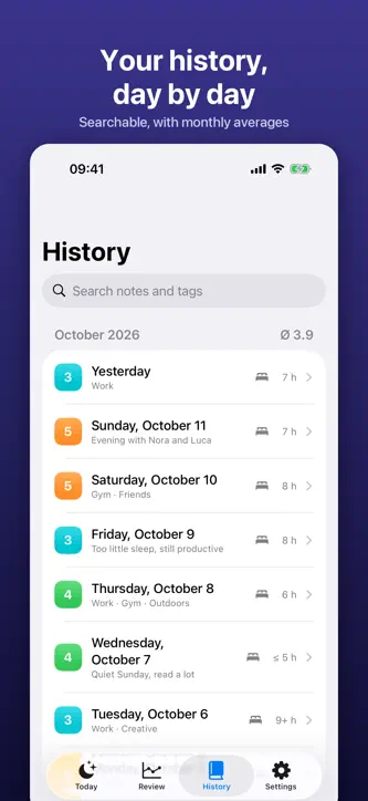 Evening Log: Daily Check-in screenshot 5