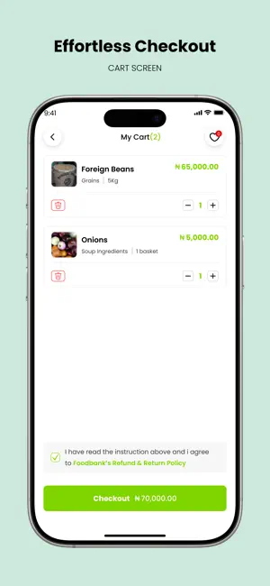 FoodBankApp screenshot 2