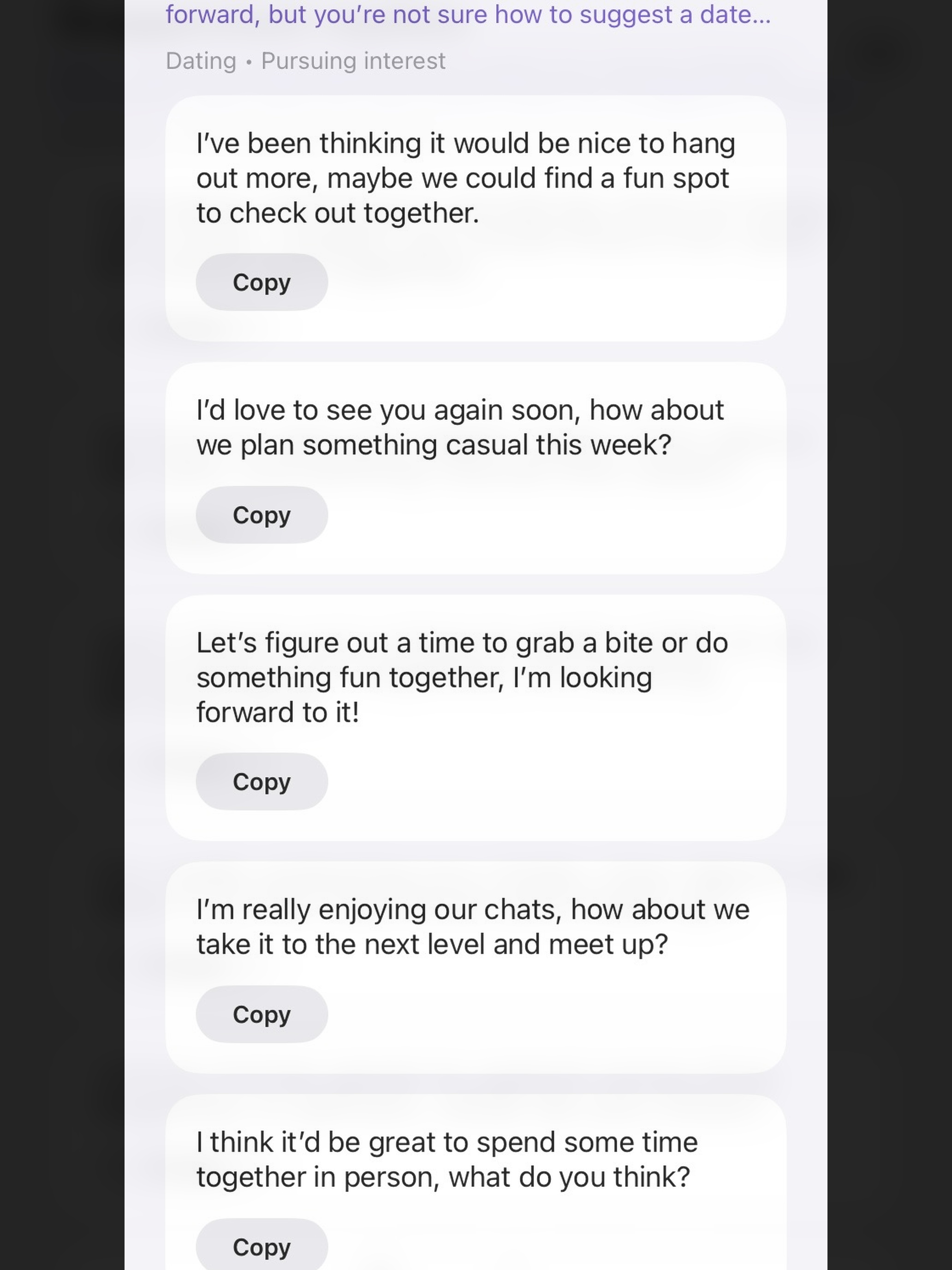 What do I say next?
