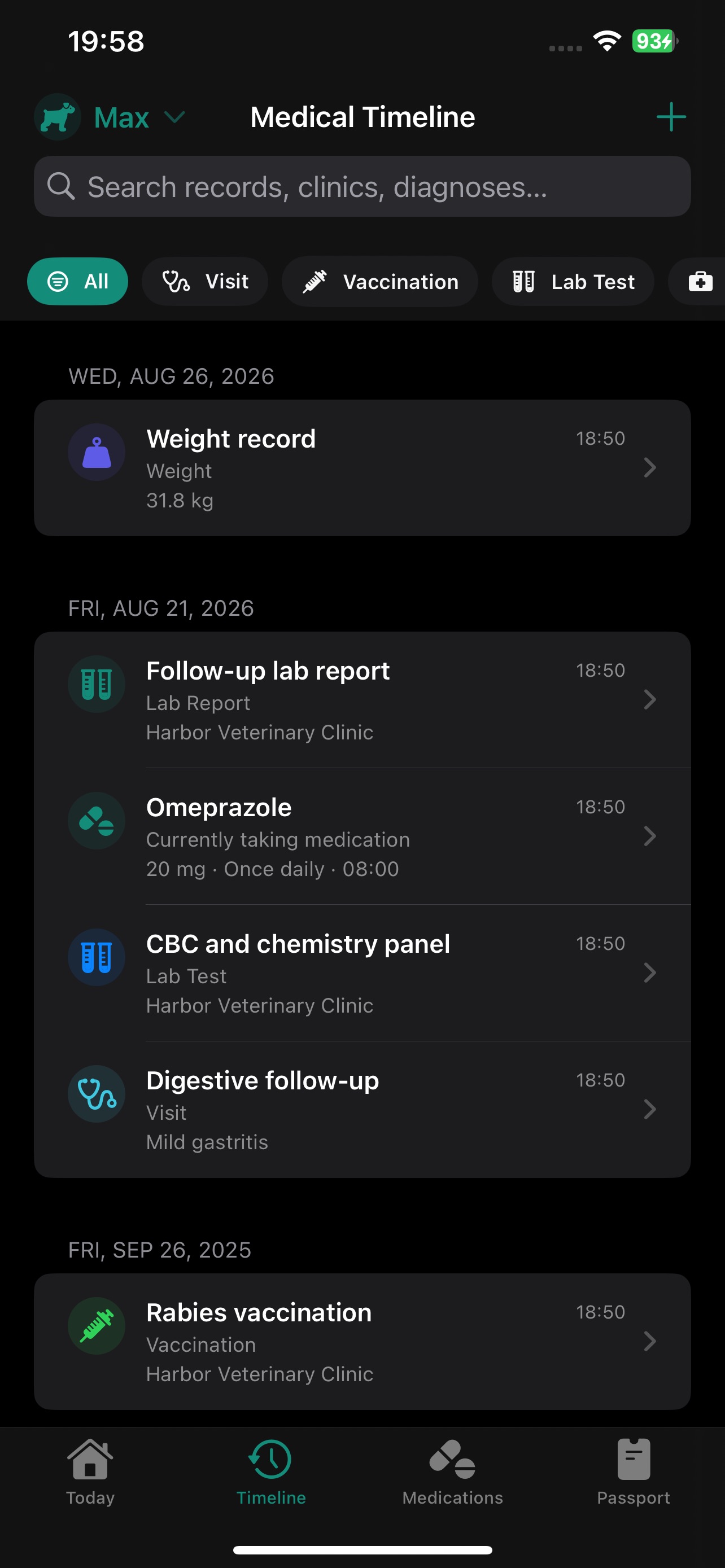 Screenshot 3 of PetCase: Pet Health Records