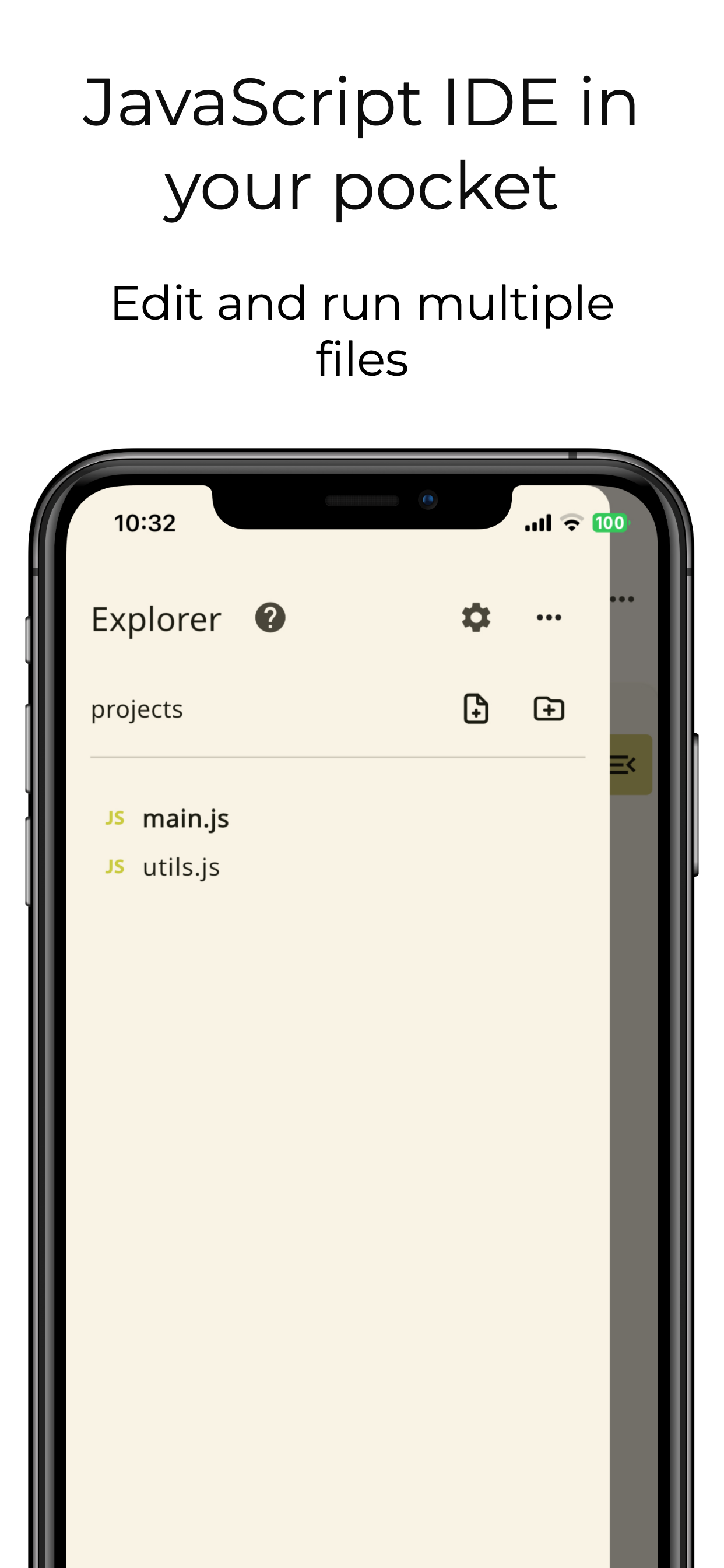 JavaScript Coding Editor & IDE