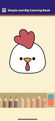 Simple and Big Coloring Book iPhone screenshot