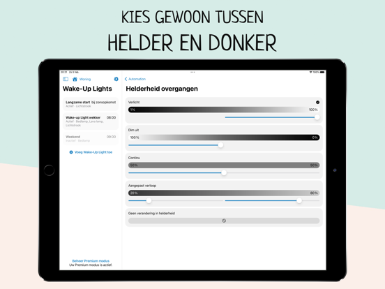 Wake-Up Light - Lichte wekker iPad app afbeelding 4