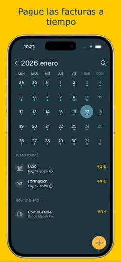 Captura de pantalla de Money Pro en iPhone 6