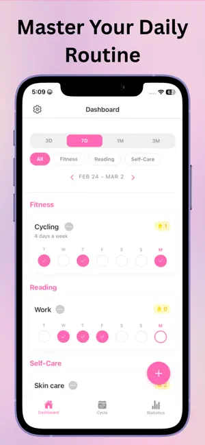 HerHabits: Health & Habits screenshot 1