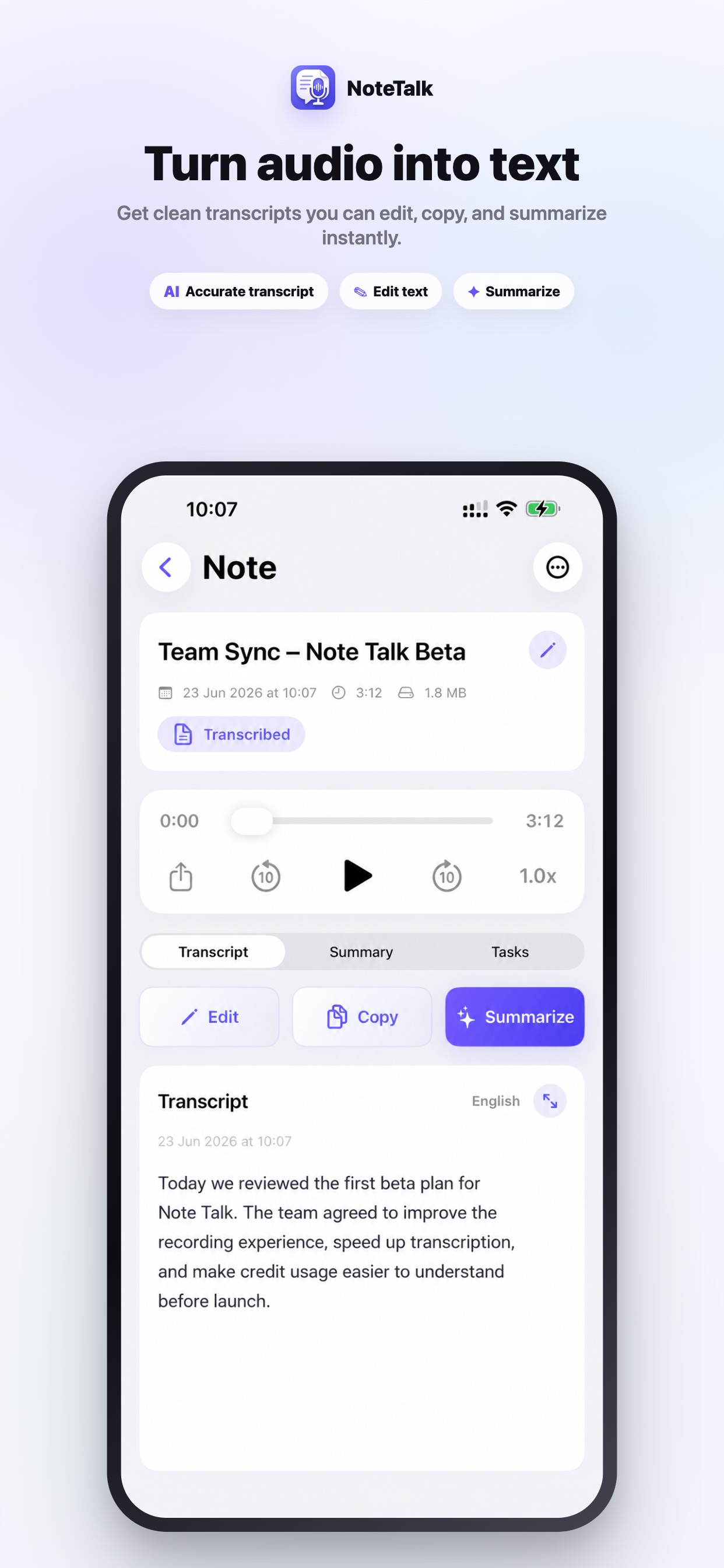 NoteTalk: AI Note Taker screenshot 3
