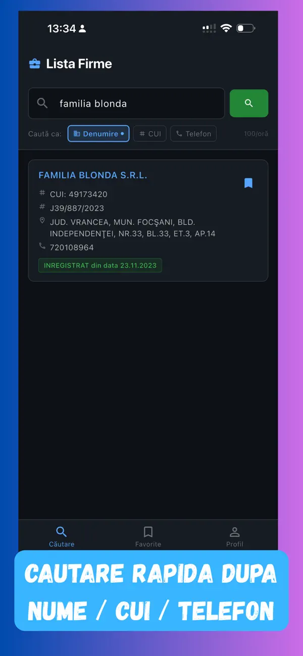 Screenshot #1 pour Lista Firme Romania