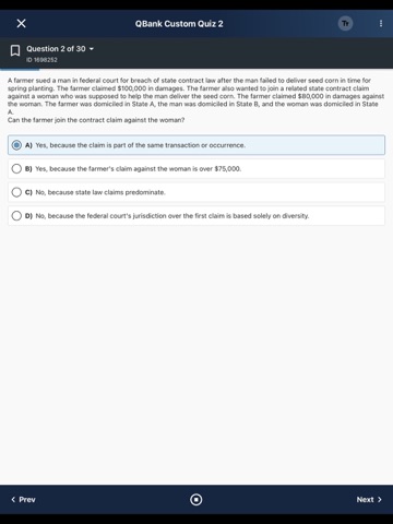 Kaplan Bar Review iPad screenshot