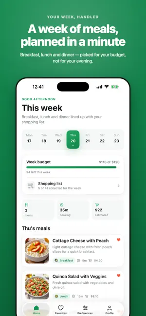 Cookin: Meal Planner App screenshot 1