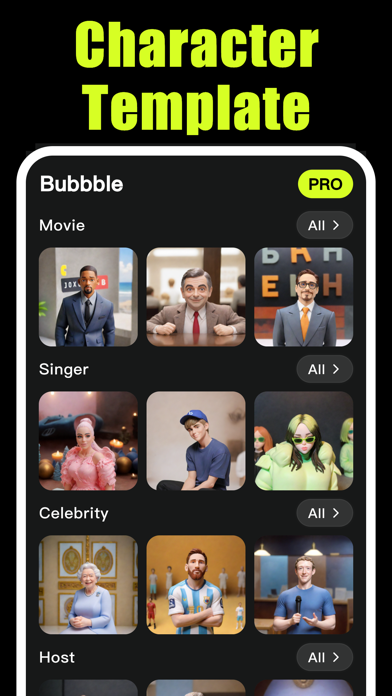 Bubbble AI-Character Lip Sync Screenshot