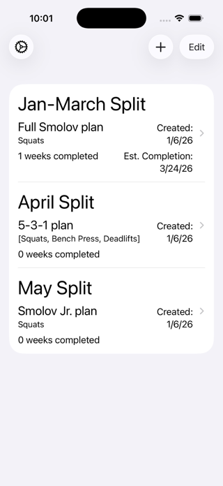 Simple Split Tracker Screenshot 1 of 4