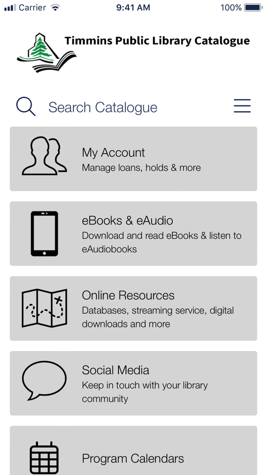 #1. Timmins Public Library (iOS) By: Timmins Public Library