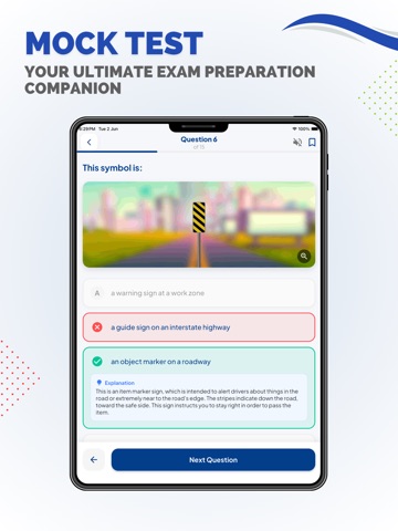 NJ MVC Permit Practice Test iPad screenshot