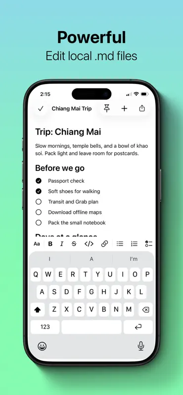GO Notes Markdown Editor screenshot 3 of 4