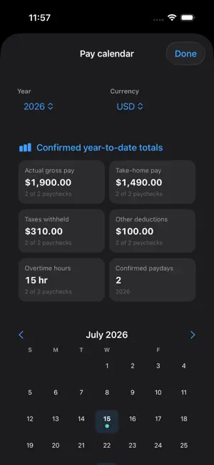 Paycheck Radar: Pay Tracker screenshot 4
