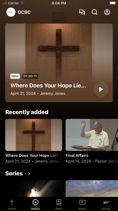 Dry Creek Bible Church Screenshot