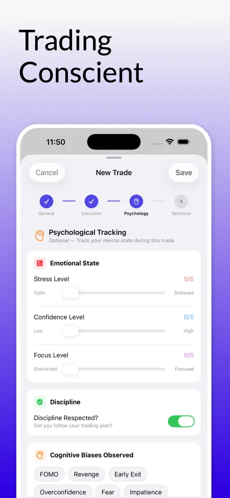 MyEdge Journal de Trading — capture d'écran iPhone 2
