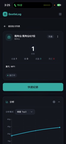 BeetleLog iPhone screenshot