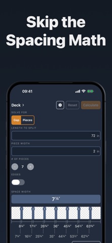 Even Spacing Calculator Screenshot 1 of 5