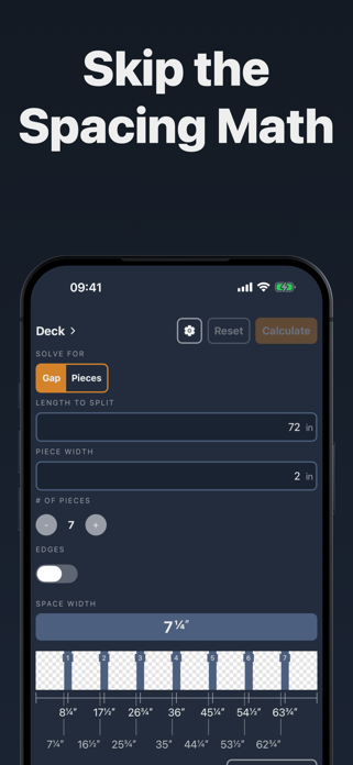 Even Spacing Calculator Screenshot 1 of 5