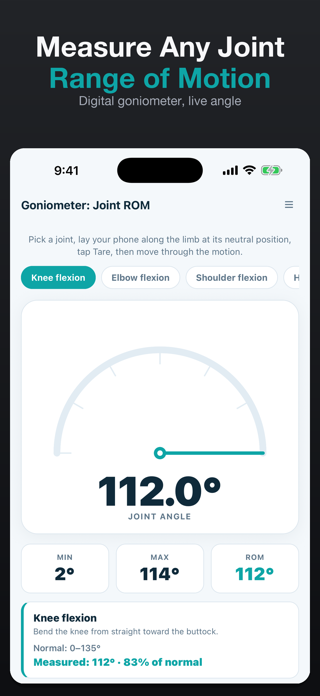Goniometer: Joint ROM Screenshot 1 of 3