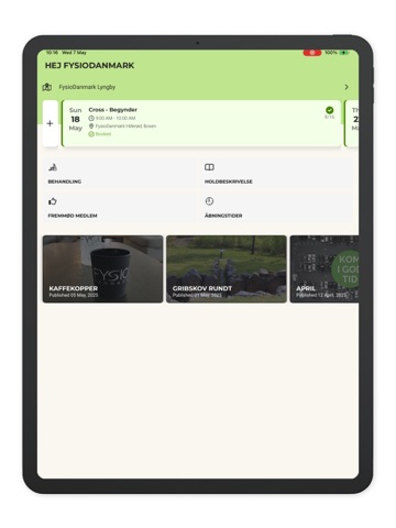 FysioDanmark Nord iPad screenshot