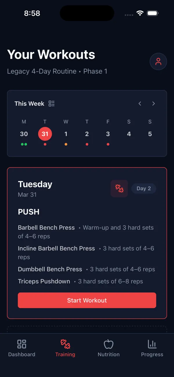 Screenshot #2 pour BattleFit - Workout Tracker