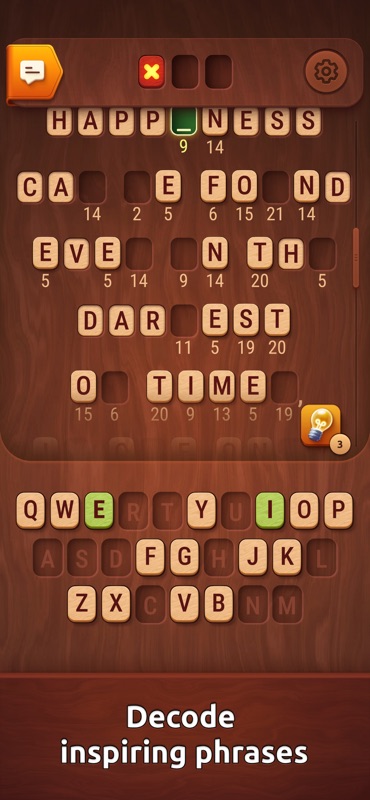 Colorwood Words - Cryptogram screenshot 3