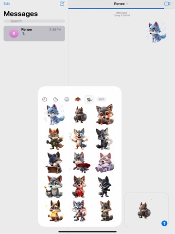 Whispering Wolf Stickers iPad screenshot