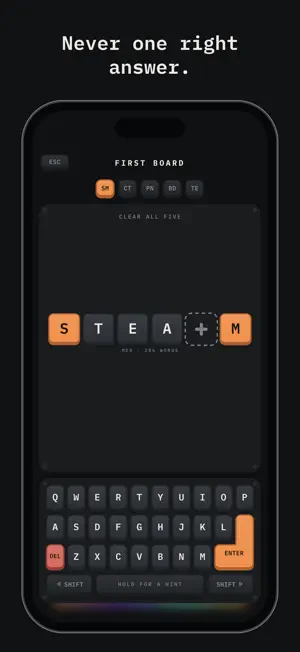 KEYCAPS – Daily Word Puzzle screenshot 1