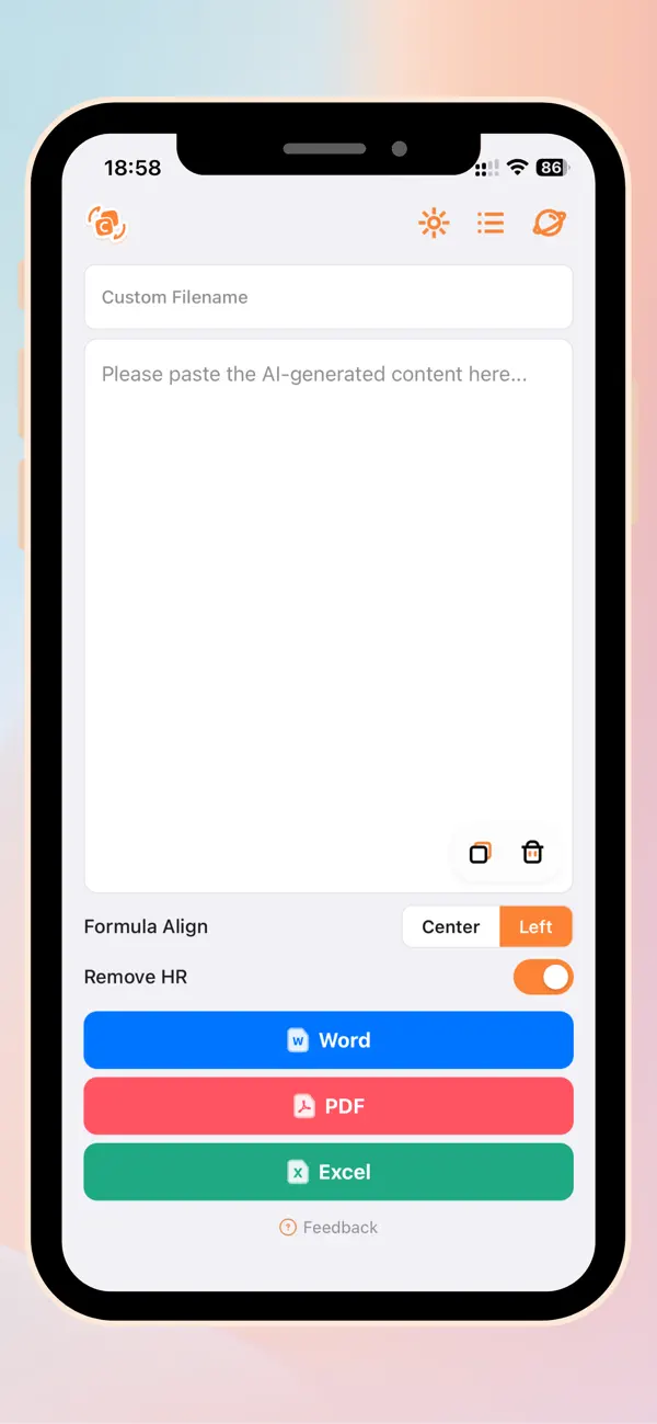 Screenshot #1 pour Chat2Word - AI Exporter