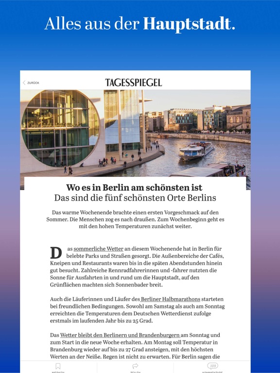 Tagesspiegel - Nachrichten iPad app afbeelding 6