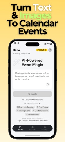 Text2Cal: Calendar AI screenshot