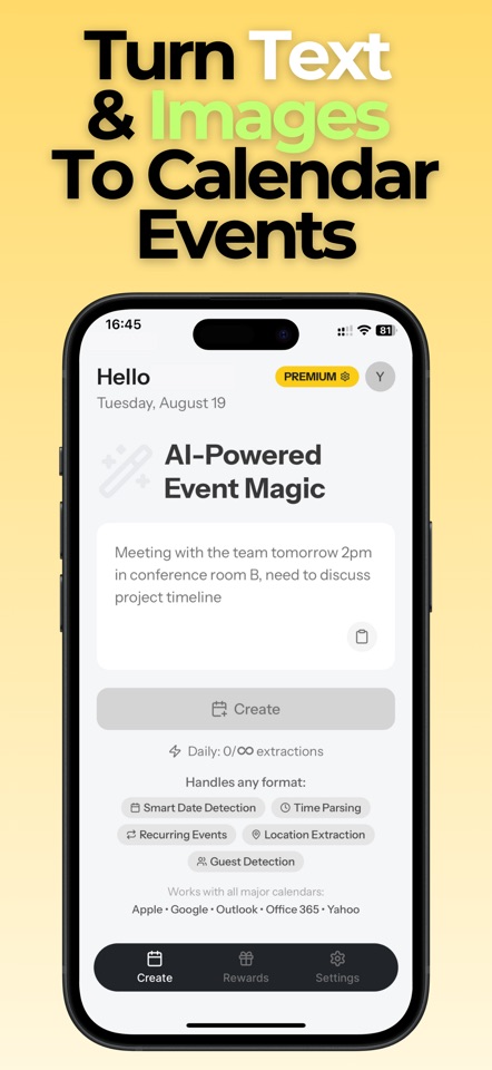Text2Cal: AI Schedule Planner screenshot 1
