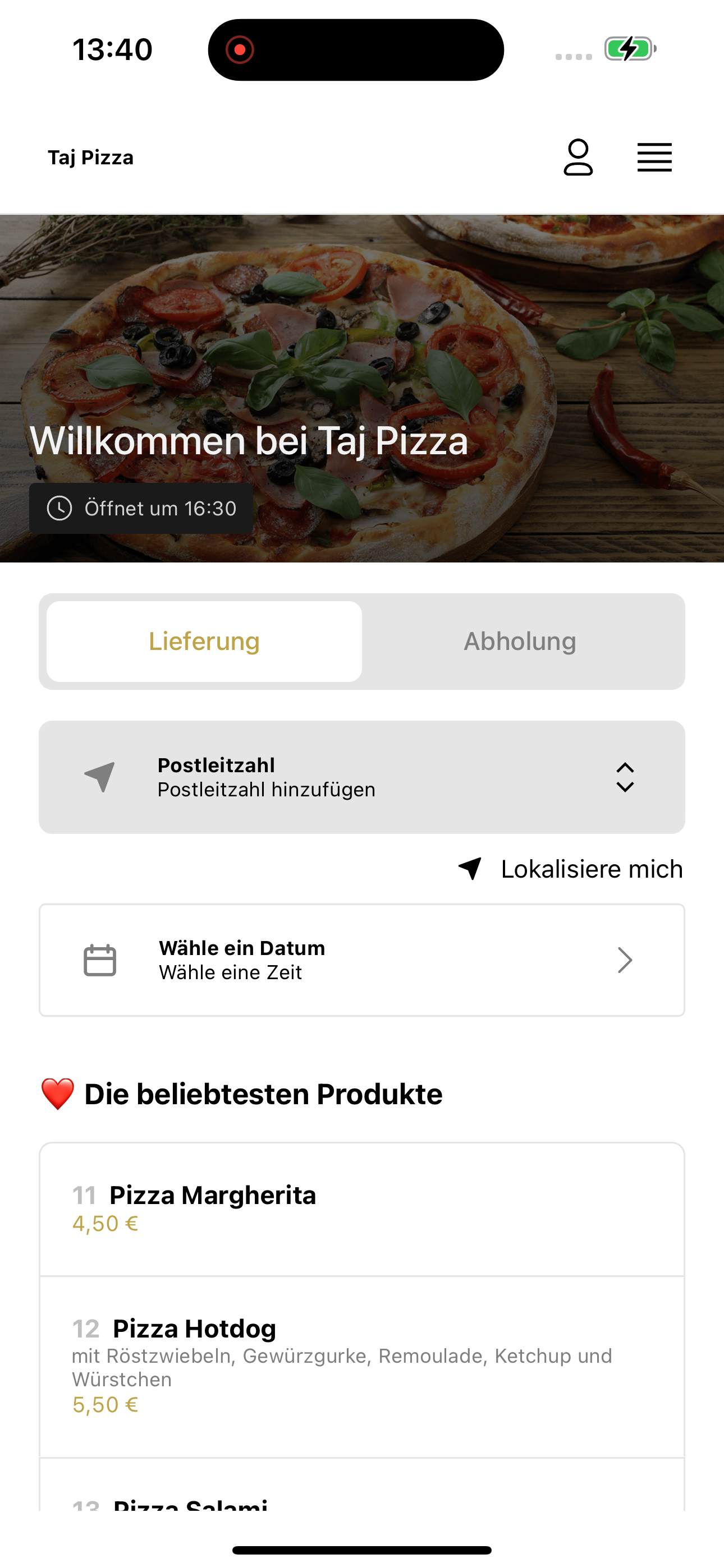 Taj Pizza screenshot 3