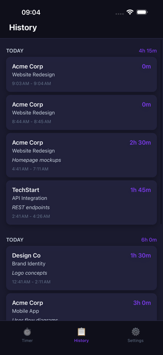 Time Tracker for freelancers Screenshot 1 of 5