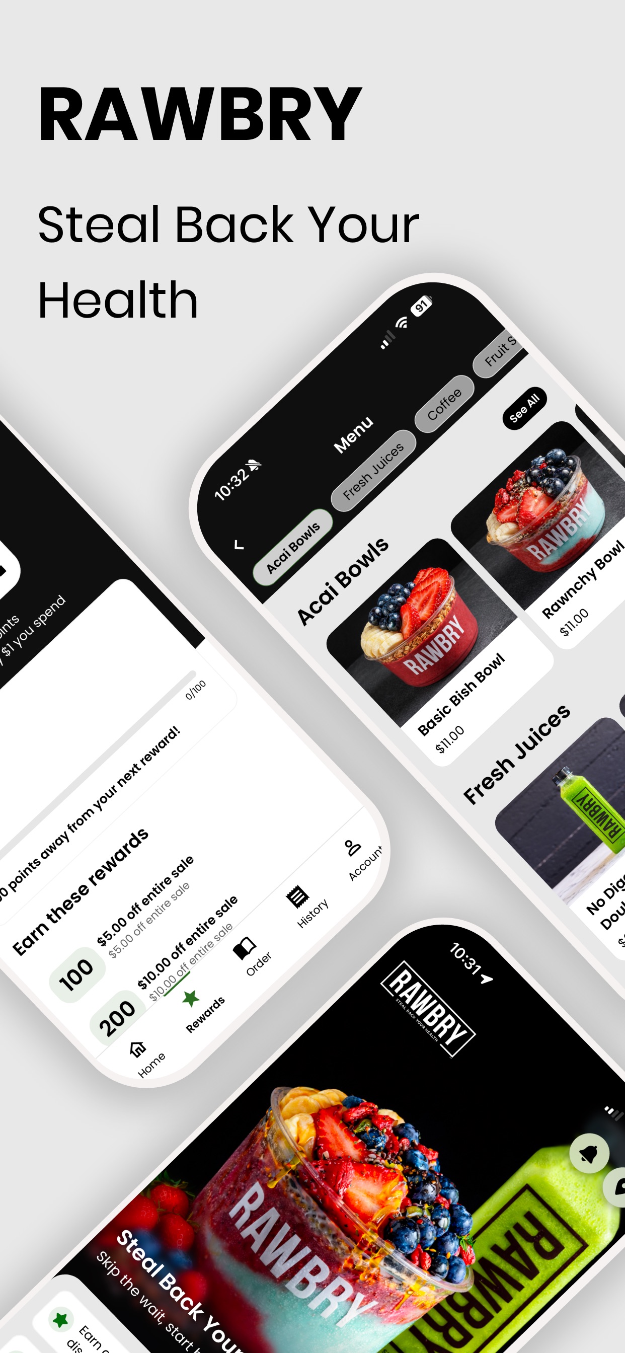 Screenshot 1 of RAWBRY Juice Bar & Cafe