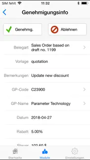 sap business one iphone bildschirmfoto 2