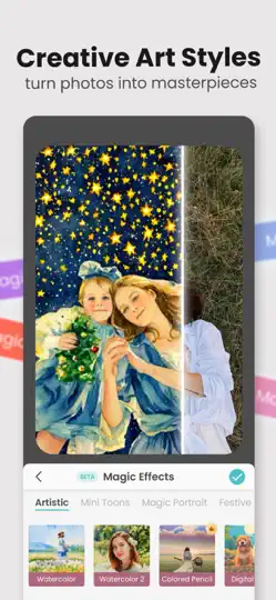 Screenshot von PicParty AI Collage Editor auf dem iPhone 3