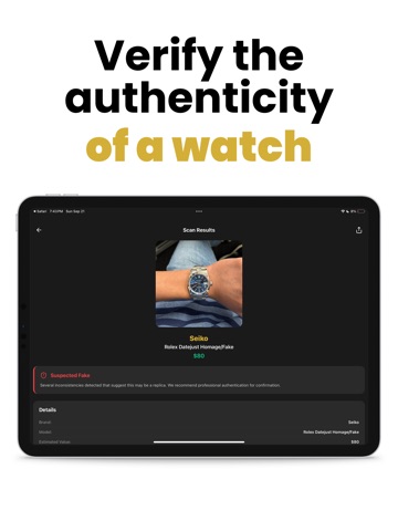 Watch Identifier iPad screenshot