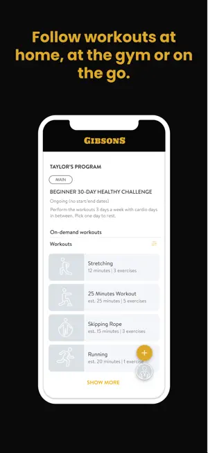 Gibsons Fit App screenshot 2