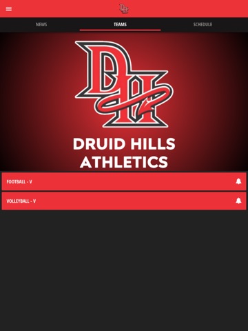 Druid Hills Athletics iPad screenshot