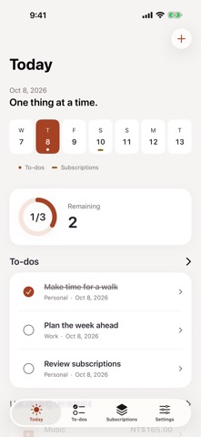 Tally: Tasks & Subscriptions screenshot 1