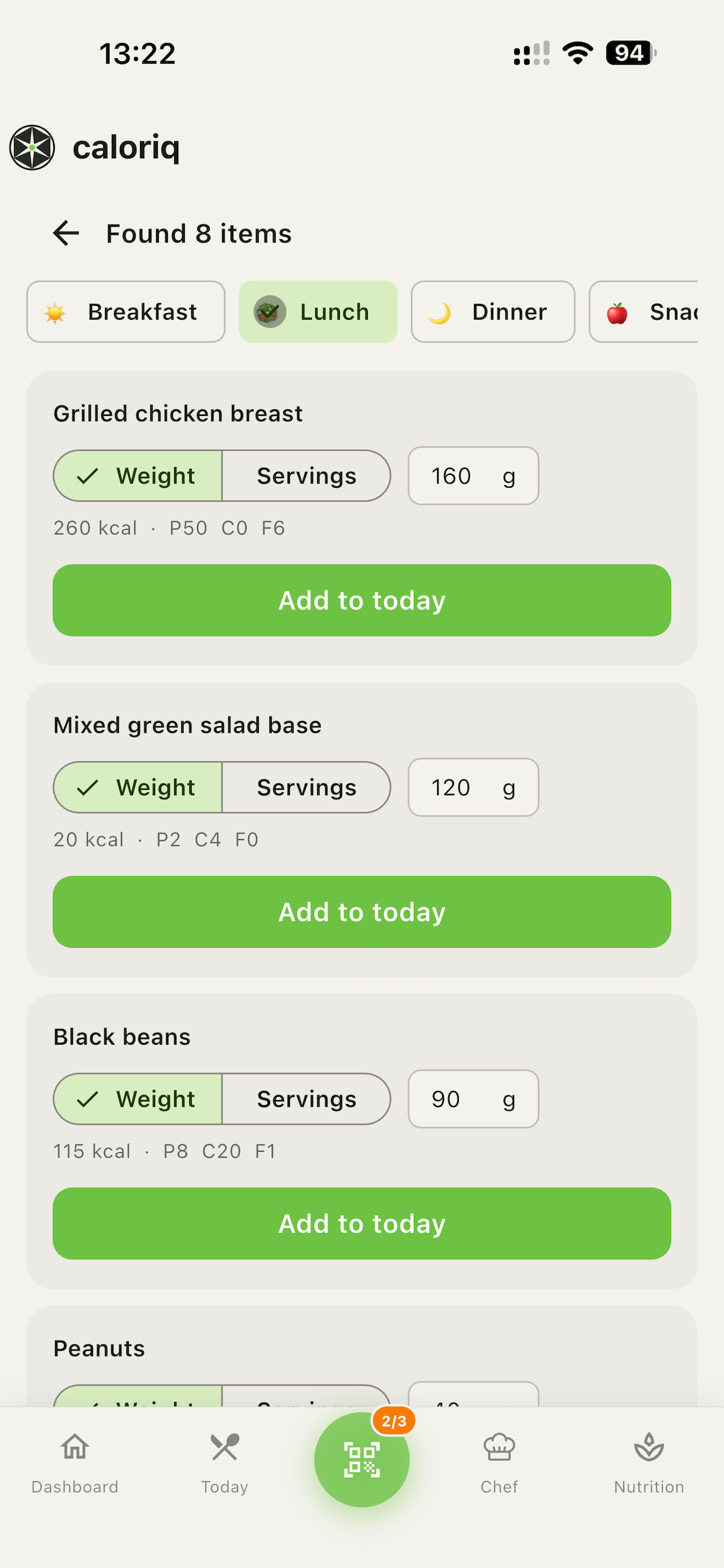 caloriq Calorie Scanner screenshot 4