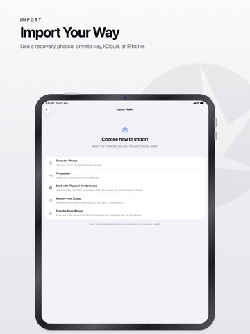 Aperture: BTC & Crypto Wallet iPad screenshot 4