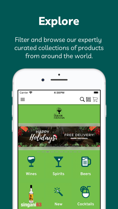 The Liquor Fountain iPhone screenshot 1 - Shopping app
