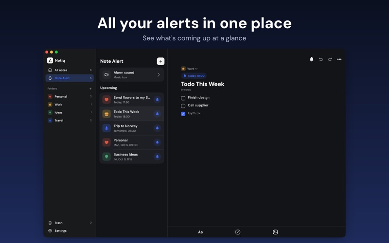 Notiq: Notes & Reminders screenshot 4